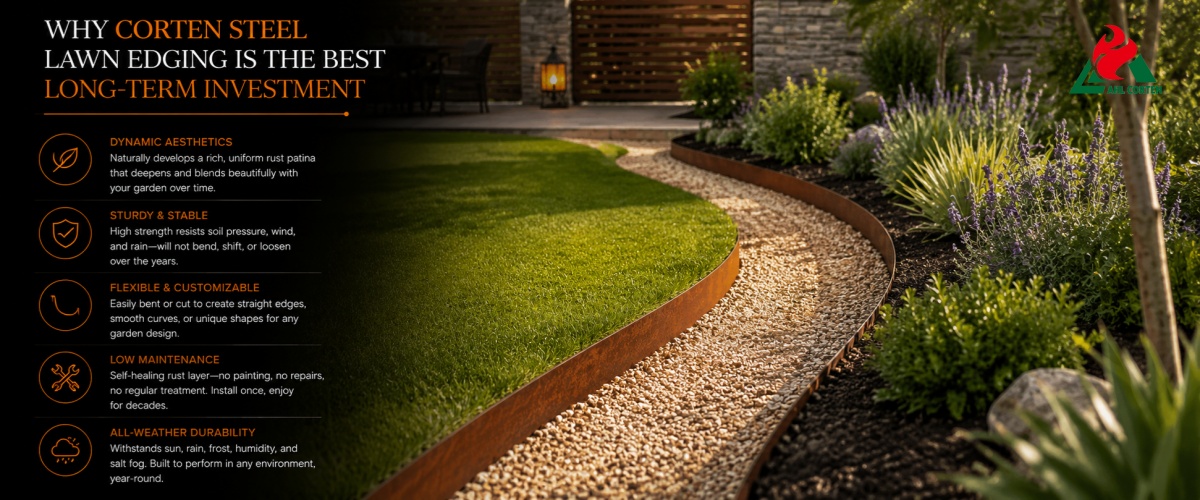 Why Is Corten Steel Lawn Edging the Best Long-Term Investment for Your Yard